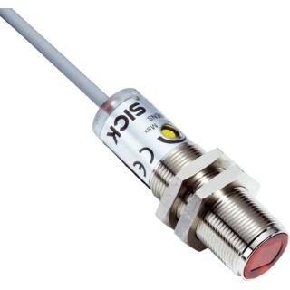 SICK Background Suppression Photoelectric Sensor Barrel Sensor 1 mm to 140 mm Detection Range NPN Output IP67 VTF180-2N41112