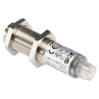 SICK Background Suppression Photoelectric Sensor, Barrel Style, Red Light, 1 mm to 140 mm Detection Range VTF180-2P42412