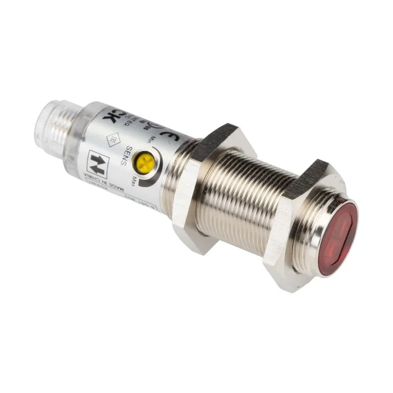 SICK Background Suppression Photoelectric Sensor, Barrel Style, Red Light, 1 mm to 140 mm Detection Range VTF180-2P42412