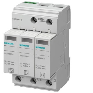 Siemens 1 Phase Surge Protector, 25 kA, DIN Rail 5SD7463-0
