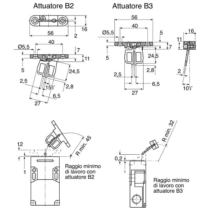 Schmersal Actuator for Use with AZ Safety Switch AZ15/16-B2