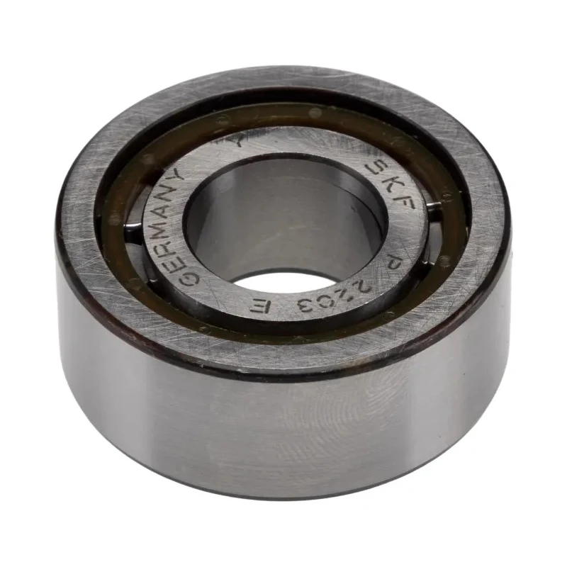 SKF Roller Bearing, 17 mm ID, 40 mm OD, 16 mm Race Width, Non-Metallic Cage, Shielded, Limiting Speed 22000 rpm NUP 2203 ECP