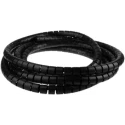 RS PRO Spiral Cable Wrap 25 mm Nominal Diameter Nylon, Black, 5 m Length 210-8594