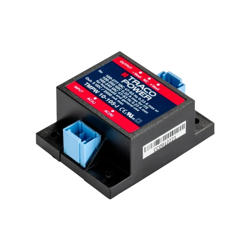 TRACOPOWER TMPW 10-105-J Switching Power Supply 2 Output 5V AC, 10 W, 90-305V AC Input, 2A Output Current TMPW 10-105-J