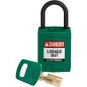 Brady Green Safety Padlock Plastic Nylon Shackle Diameter 4.72mm Shackle Length 25.40mm 150182