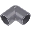 Georg Fischer Plastic Pipe Fitting 90° Push-in Female Elbow 1/2 in PVC-U Grey 30mm 721101106