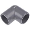 Georg Fischer Plastic Pipe Fitting 90° Push-in Female Elbow 1/2 in PVC-U Grey 30mm 721101106