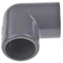 Georg Fischer Plastic Pipe Fitting 90° Push-in Female Elbow 1/2 in PVC-U Grey 30mm 721101106