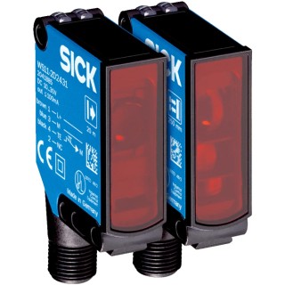 SICK Through Beam Photoelectric Sensor, Block Sensor, 0 → 20 m Detection Range, PNP Output, IP69K, IP66, IP67 WSE11-2K2430