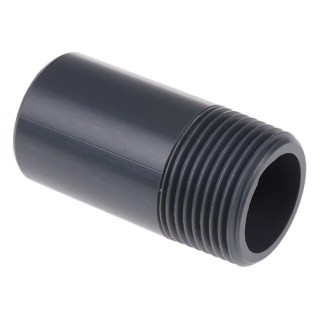 Georg Fischer Plastic Pipe Fitting Straight Threaded R Nipple 1 in 721913908