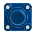 SKF Stainless Steel 4 Hole Flange Bearing Unit 20 mm ID, Set Screw Locking, SKF Food Line Series F4BC 20M-CPSS-DFH