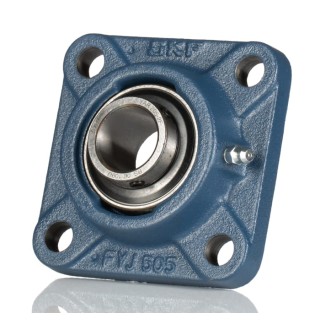 SKF Flange Bearing Unit Square Housing 4 Mount Holes 25 mm Inside Diameter Steel FYJ 25 TF