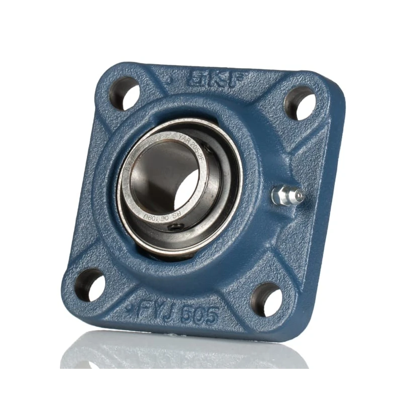 SKF Flange Bearing Unit Square Housing 4 Mount Holes 25 mm Inside Diameter Steel FYJ 25 TF