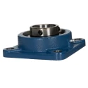 SKF Flanged Bearing Unit, Square Housing, 4 Hole Mount, 60mm Inside Diameter, Cast Iron, Set Screw Locking FYJ 60 TF