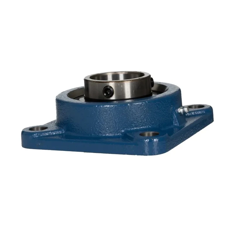 SKF Flanged Bearing Unit, Square Housing, 4 Hole Mount, 60mm Inside Diameter, Cast Iron, Set Screw Locking FYJ 60 TF