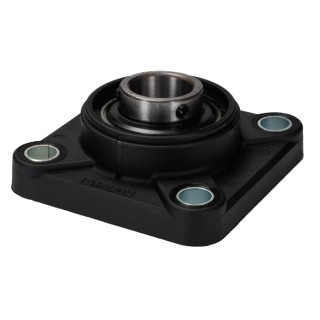 SKF Flange Bearing Unit Composite Body 25 mm Inside Diameter 4 Hole Cylindrical Bore FYK 25 TF