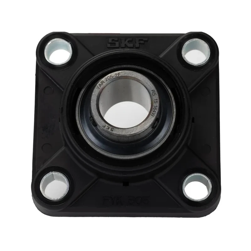 SKF Flange Bearing Unit Composite Body 25 mm Inside Diameter 4 Hole Cylindrical Bore FYK 25 TF