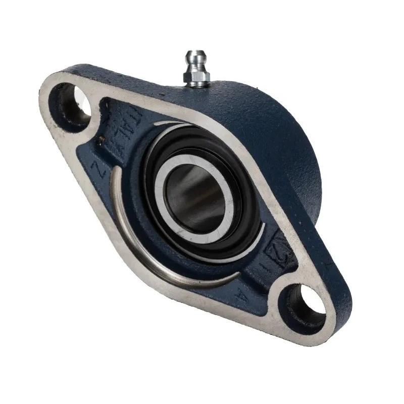 SKF Flange Bearing Unit, Cast Iron, 20 mm Inside Diameter, 2 Hole Cylindrical Bore, Set Screw Locking, 112mm FYTB 20 TR