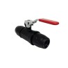 Transair 16 bar Push-to-Connect Lockable Double Female Flow Valve 25mm, Treated Brass with Plastic Handle 4092 25 00