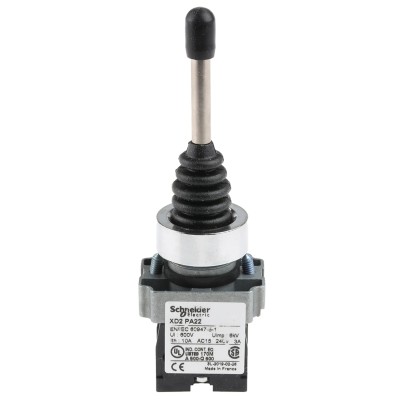 Schneider Electric Harmony XD2 2-Axis Joystick Lever Slow Break, IP65 Protection, 240 V AC, 3A XD2PA22