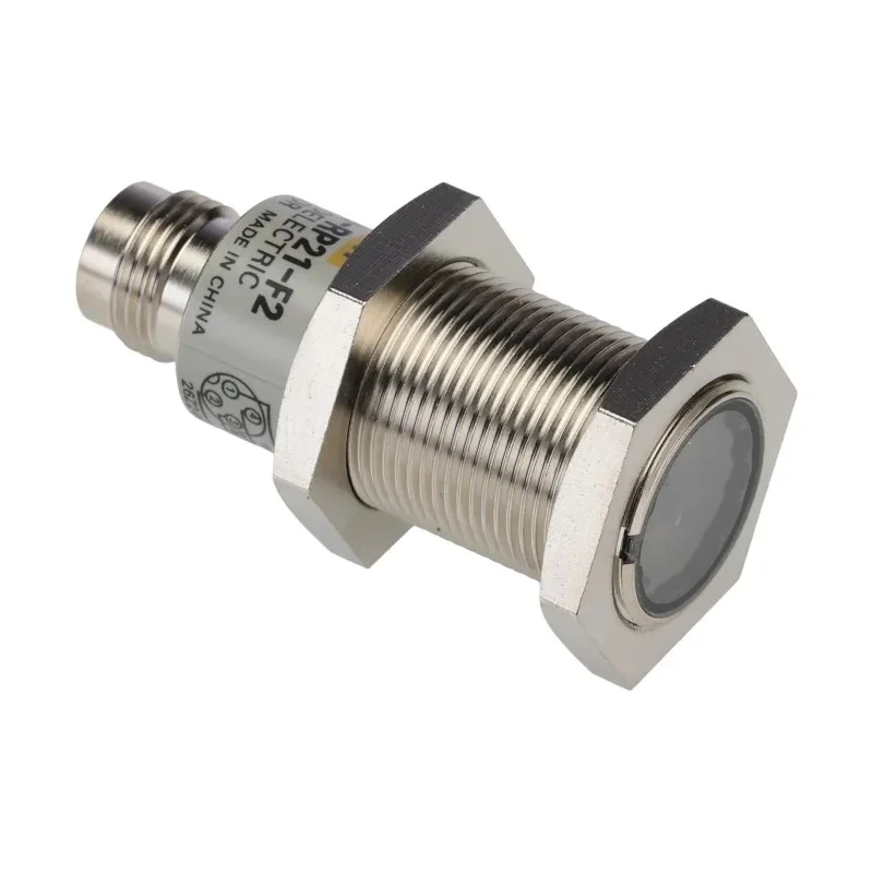 Omron Retroreflective Photoelectric Sensor, Barrel Style, 4 m Detection Range, PNP Output, IP69K/IP67 Rated E3FB-RP21-F2