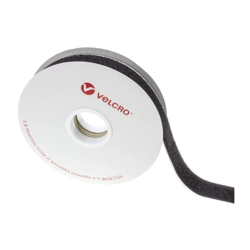 Velcro Black Loop Tape 20mm Width x 5m Length Polyamide Material RoHS Compliant EB01020330114309