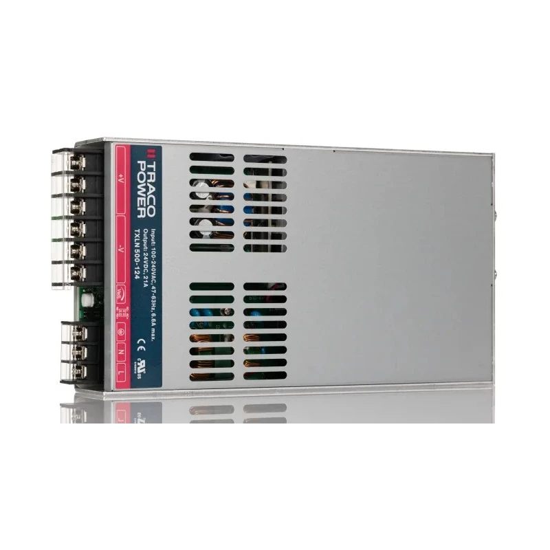 TRACOPOWER TXLN 500-124 Switching Power Supply 24V DC 504W Chassis Mount 85-264V AC TXLN 500-124