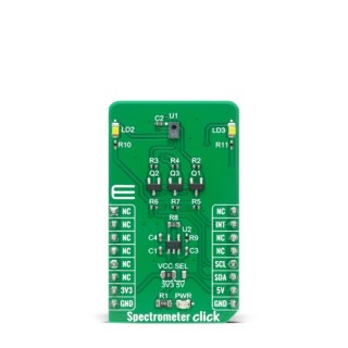 MikroElektronika Spectrometer Click Sensor Development Tool with 11-Channel AS7341 Spectral Sensor 3.3V-5V 