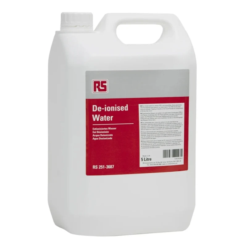 RS PRO Deionised Water Liquid 5 L Can 251-3687