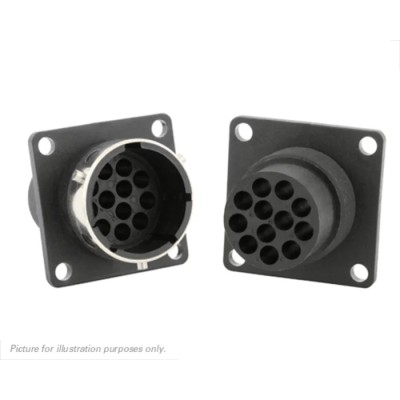 Souriau Sunbank by Eaton UTG Straight 12 Way Flange Connector Female 16A 500V Shell Size 14 Bayonet UTG01412P