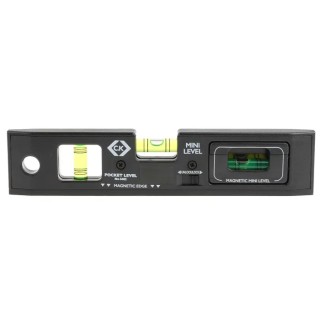 CK 210 mm Magnetic Pocket Spirit Level Plastic Frame 3 Vials 1 mm Accuracy T3482