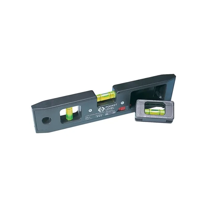 CK 210 mm Magnetic Pocket Spirit Level Plastic Frame 3 Vials 1 mm Accuracy T3482