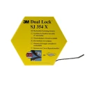3M Black Hook & Loop Tape, Dual Lock Mushroom Hook Polyolefin Tape 25mm x 5m Maximum 3M SJ 354x 25,4 mm x 5m, 300 squares
