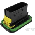 TE Connectivity HDSCS Fibreglass Reinforced Polybutylene Terephthalate Male 15 Way Housing for Male Terminals 1-1564532-1