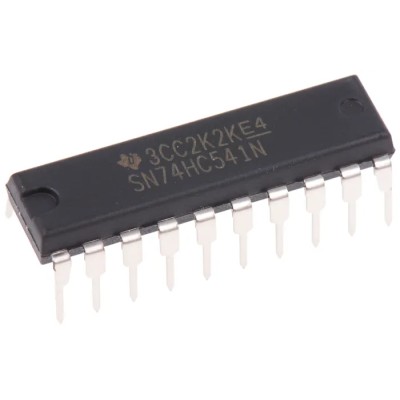 Texas Instruments 8-Channel Buffer & Line Driver, 3 State, Non-Inverting, 20-Pin PDIP SN74HC541N