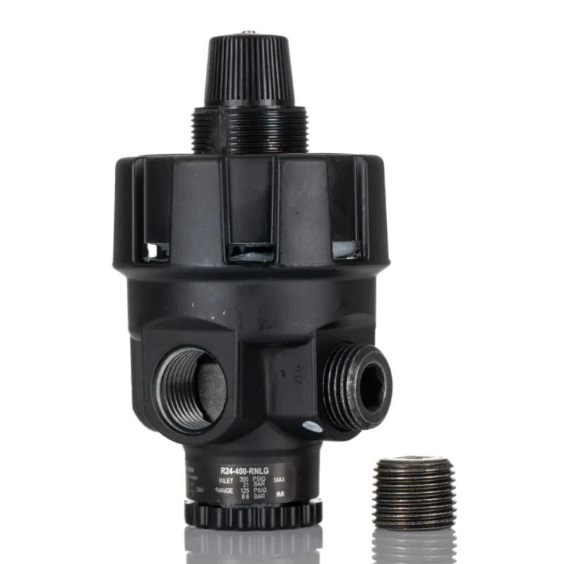 Norgren Pneumatic Regulator 1/4 to 1-1/4 Inch 0.7 Bar Maximum Operating Temperature 80°C R24-400-RNLG