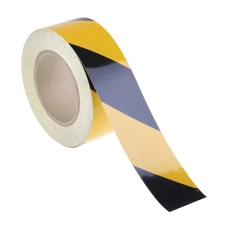 RS PRO Black Yellow Reflective Tape 50mm Width x 25m Length Aluminium Foil Backing 0°C to 25°C Operating Temperature 219-7897