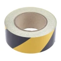RS PRO Black Yellow Reflective Tape 50mm Width x 25m Length Aluminium Foil Backing 0°C to 25°C Operating Temperature 219-7897