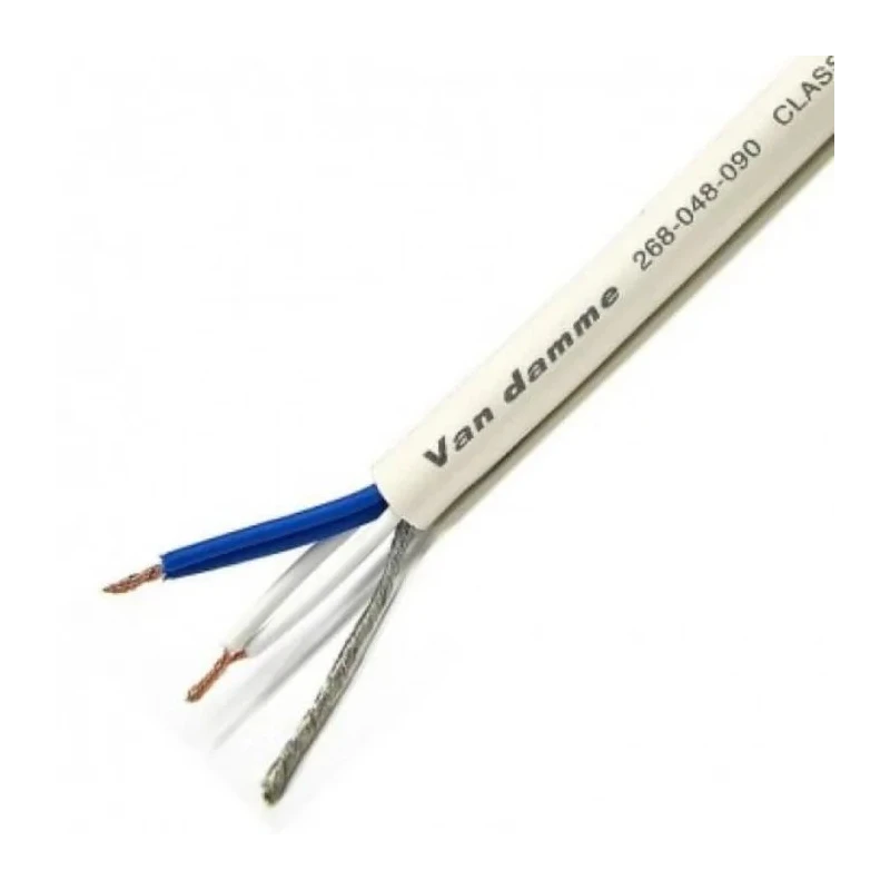 Van Damme Multicore Microphone Cable 5 Core 0.19 mm² CSA Screened 6 mm OD 100 m White 268048090100
