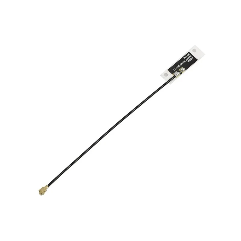 Molex T-Bar WiFi Antenna with I-PEX MHF4 Connector 3.6dBi Gain, 2400MHz-5GHz, Internal Adhesive Mount 206994-1100