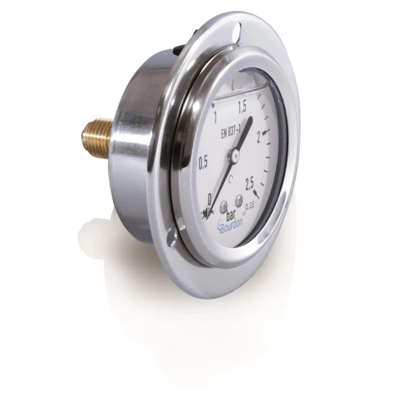 Bourdon 68 mm Stainless Steel Case G 1/4 Threaded Pressure Gauge 1 bar MIT3-B22.B15