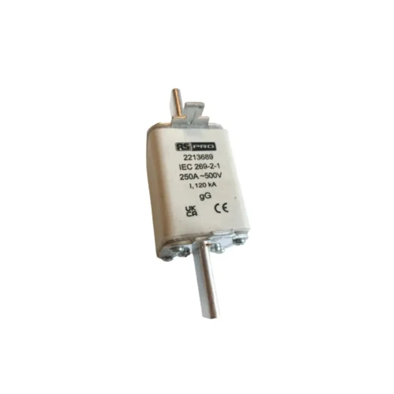 RS PRO 250A NH Fuse NH1 415V AC Fast-Acting Centred Tag Blade Terminal Fuse 221-3689