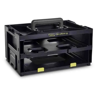 Raaco 2 Cell Black Plastic Compartment Box 195mm x 386mm x 263mm 146388