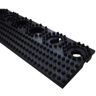 RS PRO Black Polyvinyl Chloride Interlocking Anti-Slip Tile 500 mm x 60 mm x 16 mm 221-7914