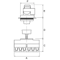 Kraus & Naimer 6-Pole Panel Isolator Switch IP65 Rated 80A 30 kW 