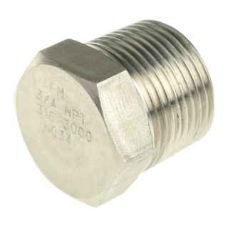 RS PRO Stainless Steel Pipe Fitting Straight Hexagon Plug Male NPT Threaded 3/4 in 222-6614