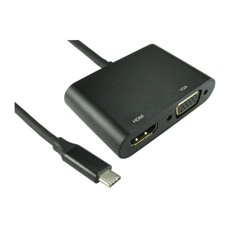 RS PRO USB Type C to HDMI VGA Adapter USB 3.0 1080p Video Output 220-6502