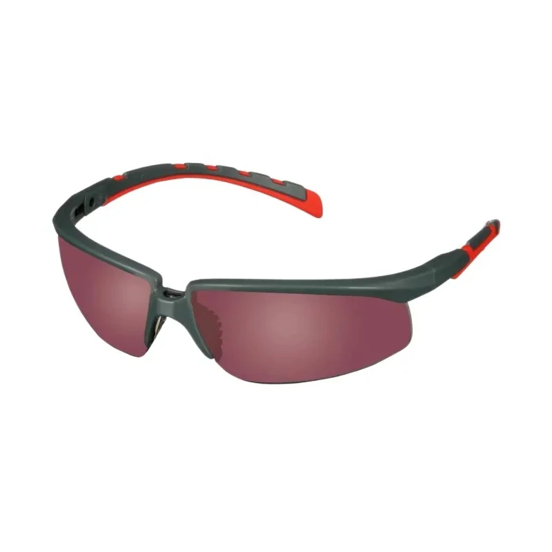 3M Solus 2000 Safety Glasses UV Protection Anti-Fog Anti-Scratch Red Polycarbonate Lens Plastic Frame 7100208826