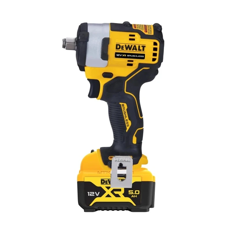 DeWALT Cordless 12V Brushless 1/2 in Impact Wrench 500Nm Torque, 5 Ah Battery DCF901P1-GB