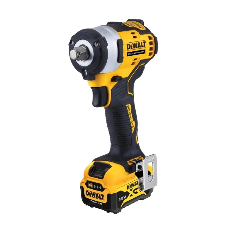 DeWALT Cordless 12V Brushless 1/2 in Impact Wrench 500Nm Torque, 5 Ah Battery DCF901P1-GB